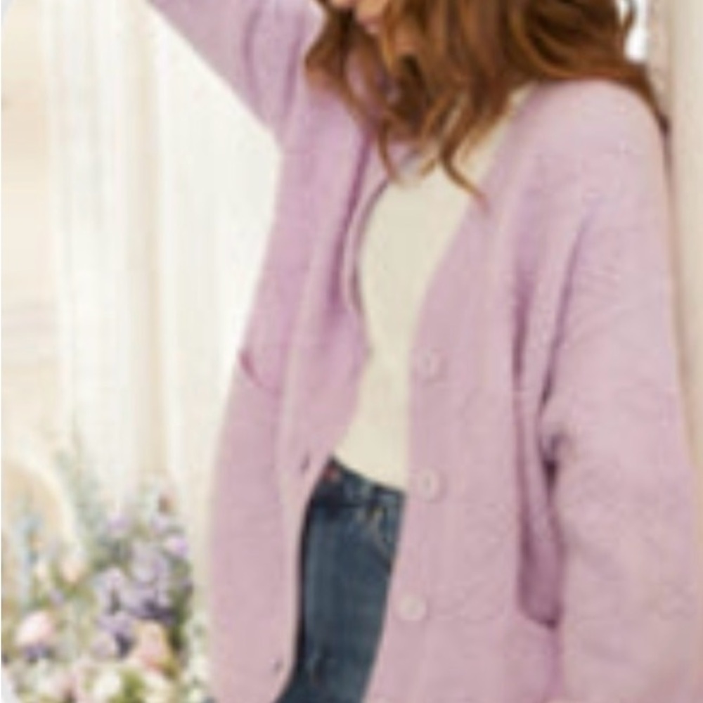 Needle & Thread Lilac Textured Cardigan - Picture 2 of 8